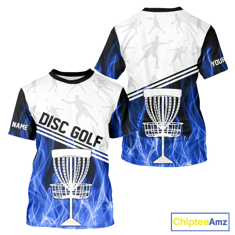Blue Flame Disc Golf Hoodies, Polos, T-shirts custom disc golf jersey, personalized disc golf outfits