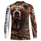 Bear Hunting Camo Customize Name 3D All Over Printed Shirts Personalized Hunting gifts