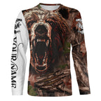 Bear Hunting Camo Customize Name 3D All Over Printed Shirts Personalized Hunting gifts