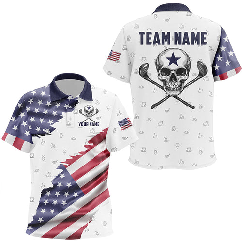 American Flag Golf Clubs Skull Golf Camo golf polo shirts Custom Patriotic Golf Team Jersey