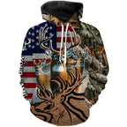 American Deer hunting camouflage shirt Customize Name 3D All Over Printed Shirts