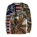 American Deer hunting camouflage shirt Customize Name 3D All Over Printed Shirts