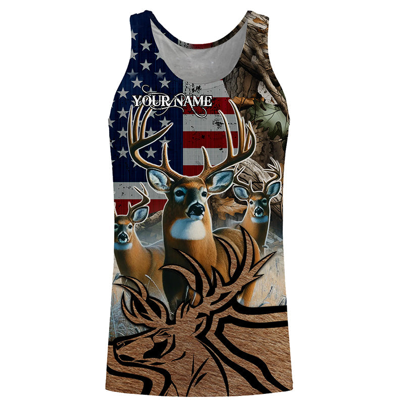 American Deer hunting camouflage shirt Customize Name 3D All Over Printed Shirts