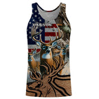 American Deer hunting camouflage shirt Customize Name 3D All Over Printed Shirts