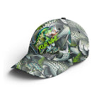 Crappie fishing green scale Custom fishing hat Unisex Fishing Baseball Angler hat cap