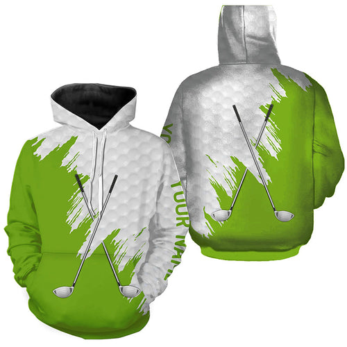 White golf ball pattern custom golf clubs Golf Hoodies, team hoodie golf tops