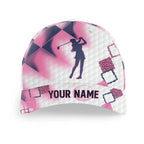 Pink golf hat custom name golf cap hat, gift for golf lovers