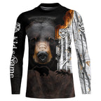 Black bear hunting dog winter camo Customize 3D All Over Printed Shirts Personalized hunting apparel