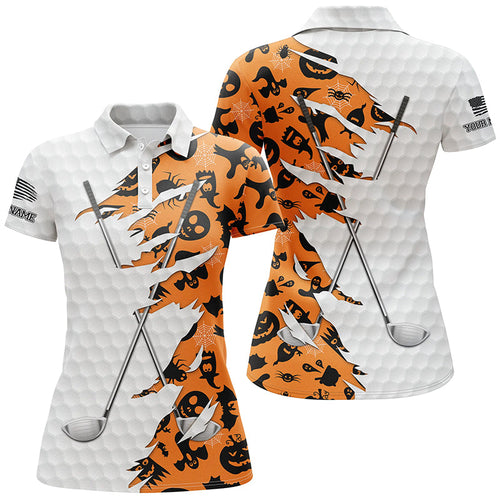 Halloween golf pattern white golf ball skin golf polo shirts custom golf clubs outfit