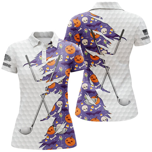 Halloween golf pattern white golf ball skin golf polo shirts custom golf clubs outfit