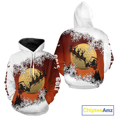 Christmas Golf Hoodies Custom Santa Golf Outfit, Christmas Golf Gifts