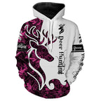 Deer Hunting Pink Camo Customize Name 3D All Over Printed Shirts Personalized Hunting gift