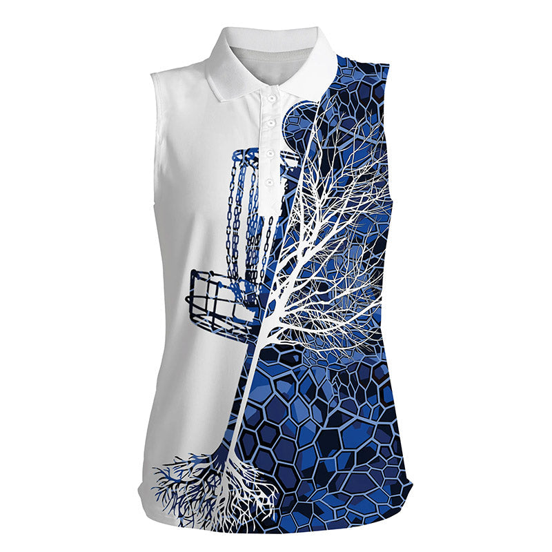 disc golf sleeveless polo shirt blue camo disc golf basket, sleeveless disc golf tops shirts
