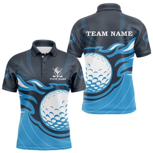 Golf Polo Shirts Custom Flame golf ball golf shirts, cool golf gifts