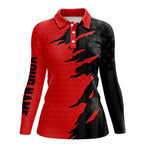 Personalized golf polos shirt custom red golf shirts black American flag golf apparel