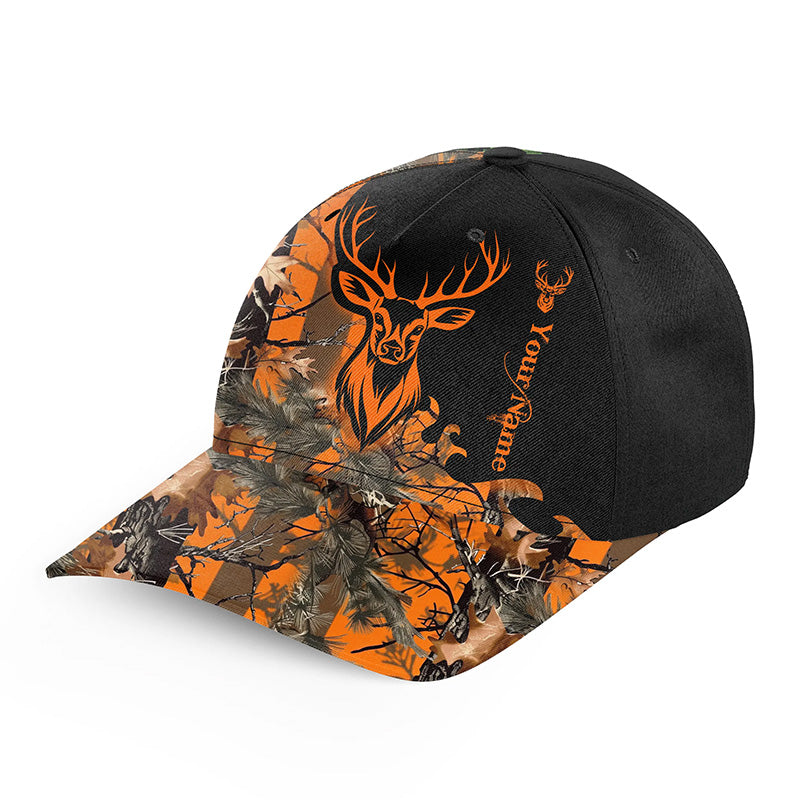 Deer camo orange hunting hat hunters Custom camo hunting hats, deer hunter hat