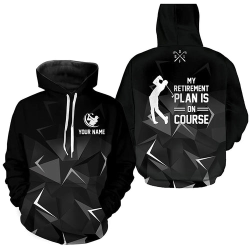 Black Camo golf Hoodies custom golf outfit My retirement plan is on course