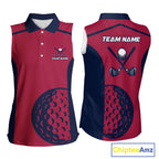 Red, white & blue US flag golf shirts sleeveless custom patriotic golf attire