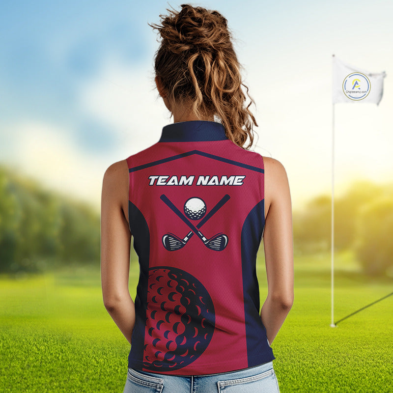 Red, white & blue US flag golf shirts sleeveless custom patriotic golf attire