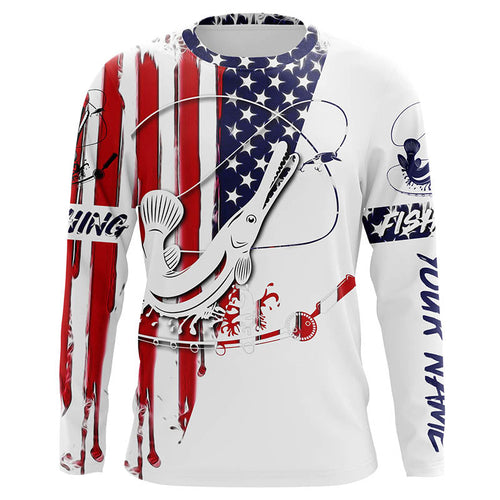 Alligator Gar Fishing Shirt American flag Gar fishing apparel, Personalized Patriotic fishing gifts