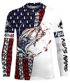 Fishing Flag US Bass Fish 4th of July Shirts Patriotic gift for Fisherman, Personalized gift for Dad Christmas, Birthday