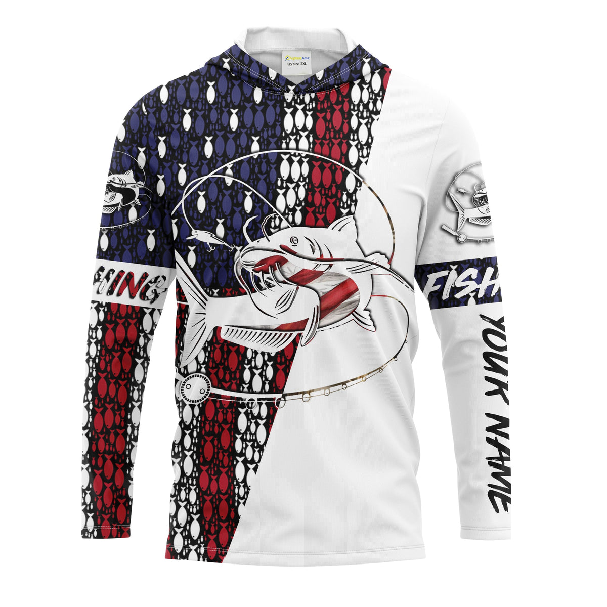 Catfish Fishing 4th of July American flag Shirt Patriotic gifts for Fisherman - Fishing Gift for Dad Christmas, Birthday