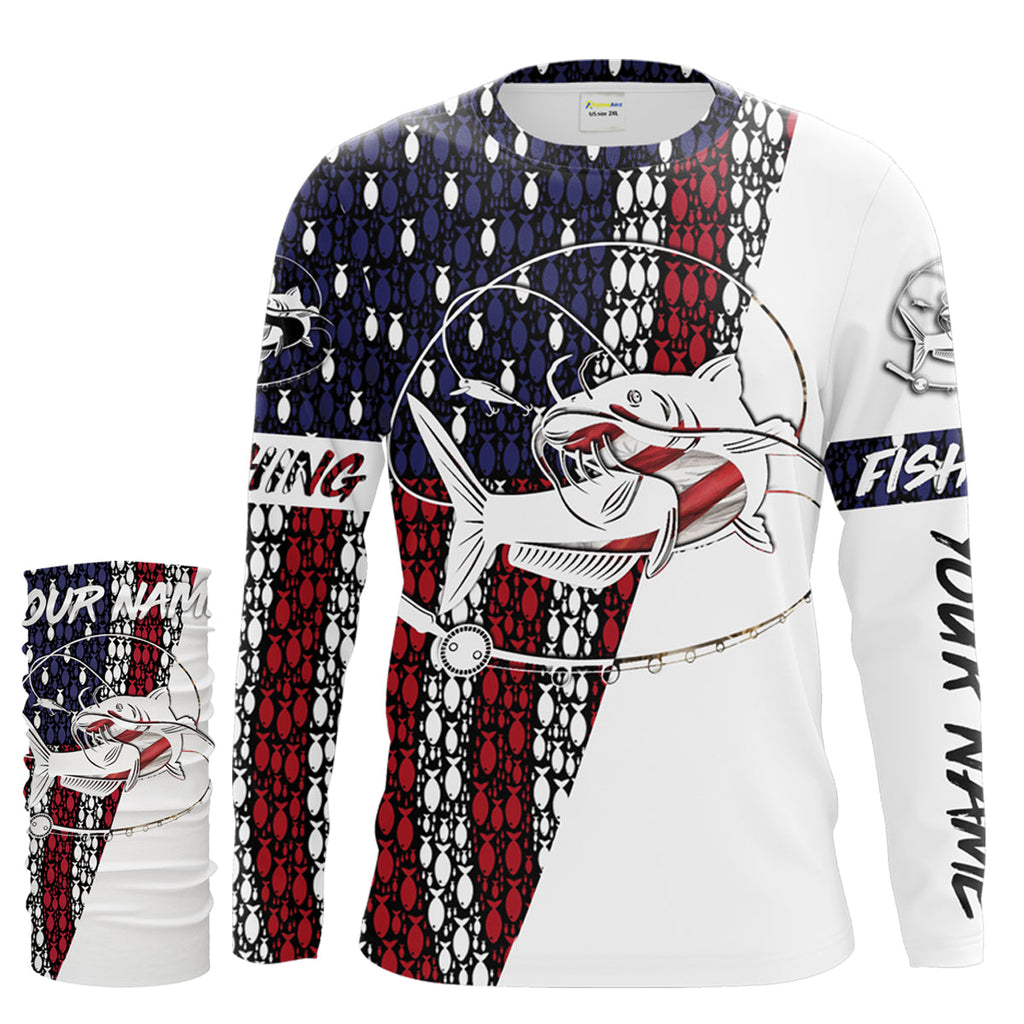 Catfish Fishing 4th of July American flag Shirt Patriotic gifts for Fisherman - Fishing Gift for Dad Christmas, Birthday