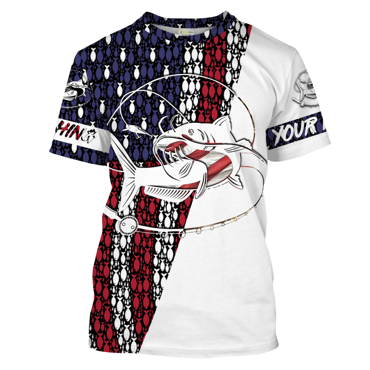 Catfish Fishing 4th of July American flag Shirt Patriotic gifts for Fisherman - Fishing Gift for Dad Christmas, Birthday