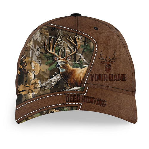 Deer Buck hunting Camo Custom Name Hat Adjustable Unisex Hunting Baseball Hat