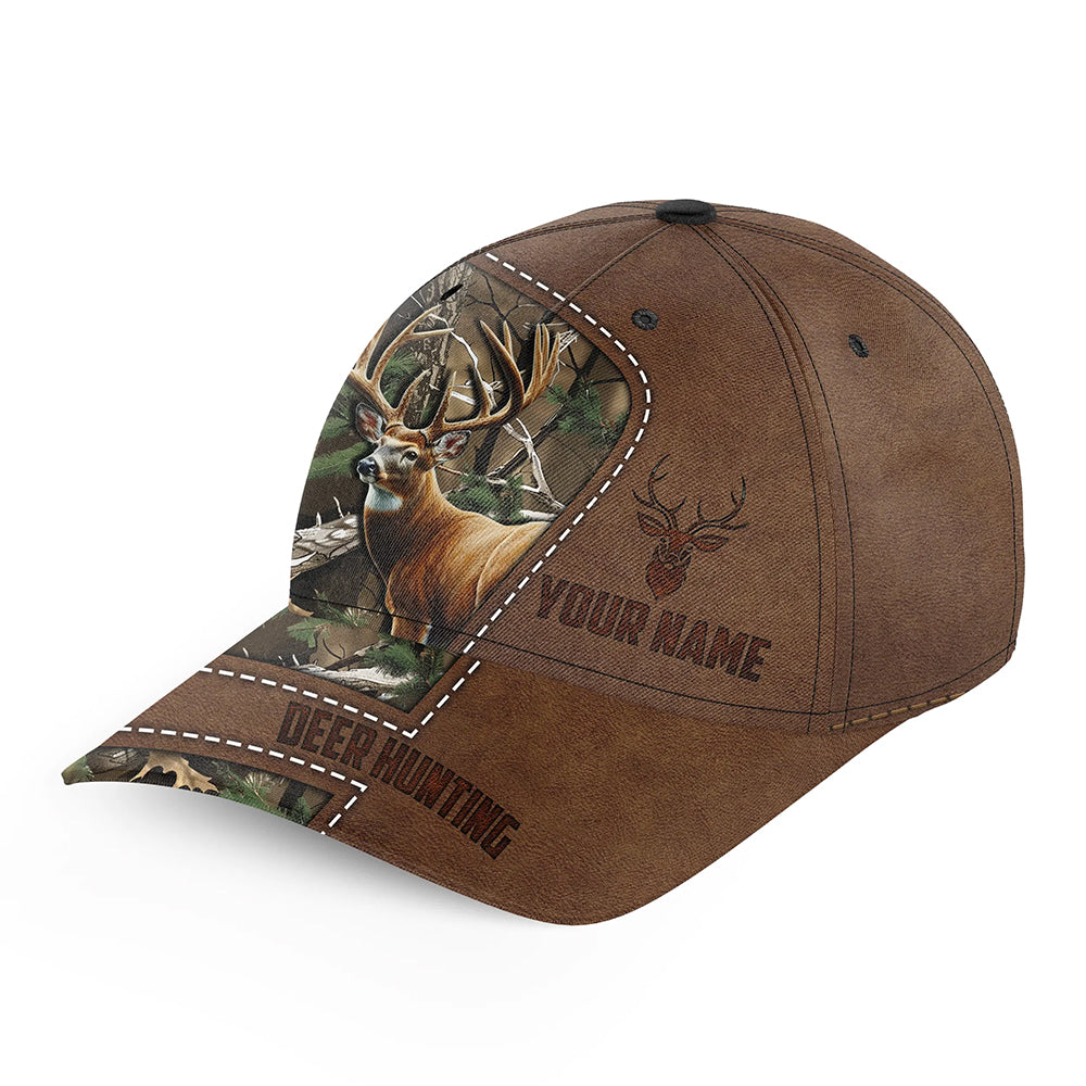 Deer Buck hunting Camo Custom Name Hat Adjustable Unisex Hunting Baseball Hat