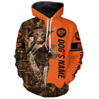 Pheasant Hunting with Dogs GSP Customize Name Shirts, German shorthaired pointer hunting dog shirt