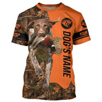 Pheasant Hunting with Dogs GSP Customize Name Shirts, German shorthaired pointer hunting dog shirt