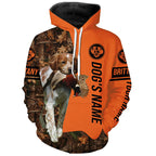 Pheasant Hunting with Dogs Brittany Customize Name Shirts for Bird Hunter, Brittany Spaniel shirt