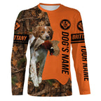 Pheasant Hunting with Dogs Brittany Customize Name Shirts for Bird Hunter, Brittany Spaniel shirt