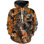 Deer Bow Hunting Orange camouflage Custom Name Shirts, Personalized Deer Hunting Clothes