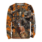 Deer Bow Hunting Orange camouflage Custom Name Shirts, Personalized Deer Hunting Clothes