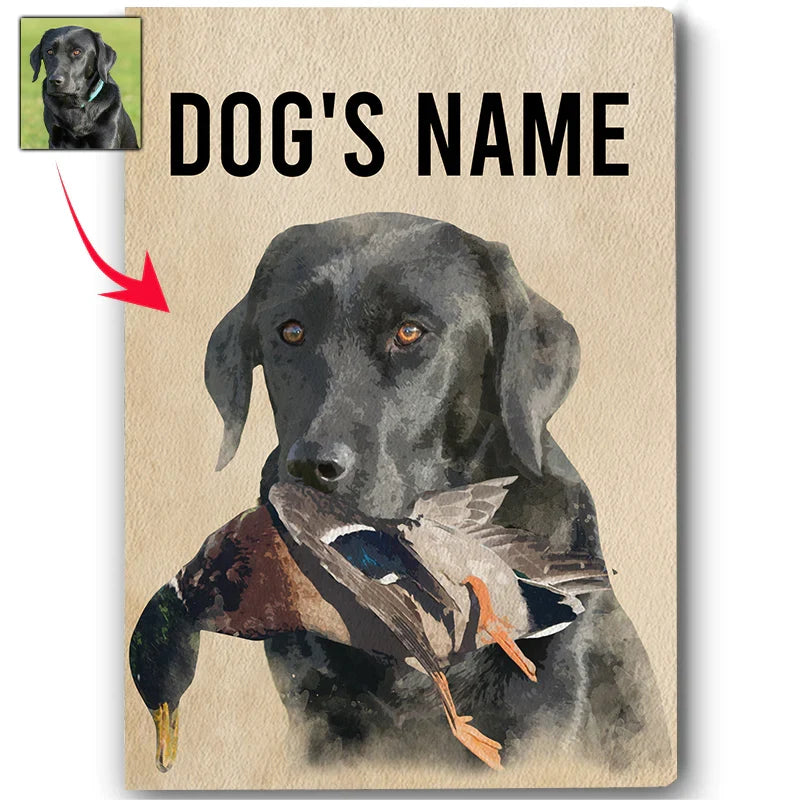 Personalized Bird Dogs Matte Canvas, Custom Dog's Photo and Name Canvas, Hunting Dogs gifts D06