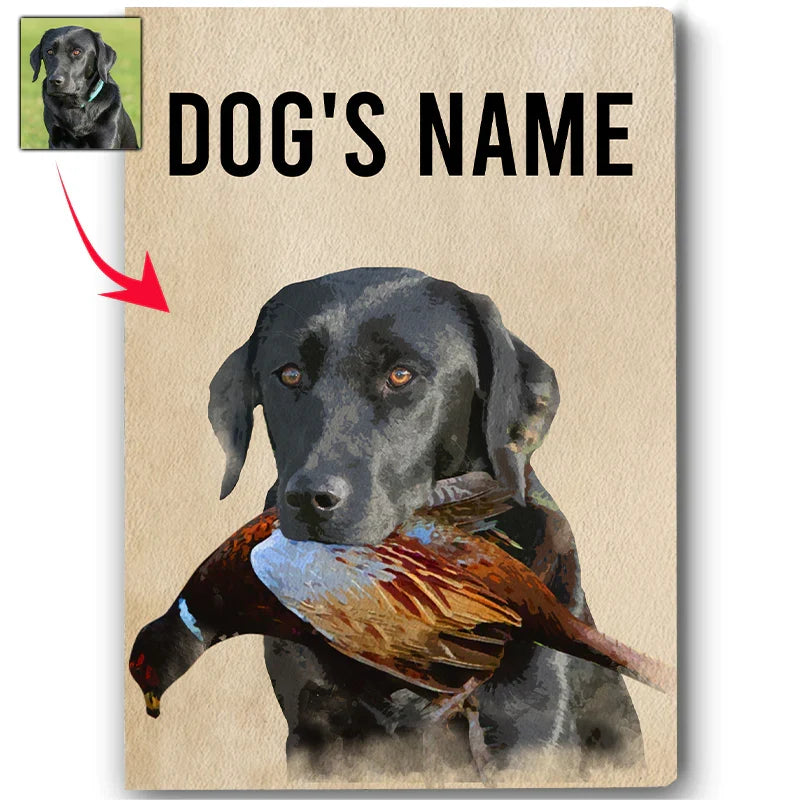 Personalized Bird Dogs Matte Canvas, Custom Dog's Photo and Name Canvas, Hunting Dogs gifts D06