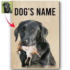 Personalized Bird Dogs Matte Canvas, Custom Dog's Photo and Name Canvas, Hunting Dogs gifts D06