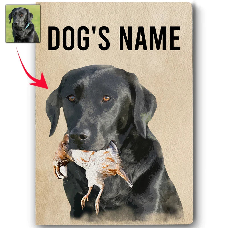 Personalized Bird Dogs Matte Canvas, Custom Dog's Photo and Name Canvas, Hunting Dogs gifts D06