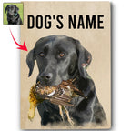 Personalized Bird Dogs Matte Canvas, Custom Dog's Photo and Name Canvas, Hunting Dogs gifts D06