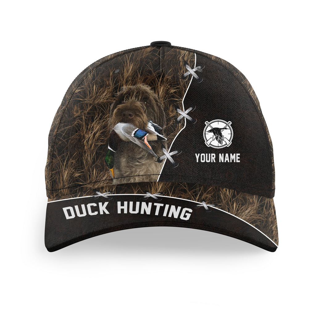 Duck Hunting Hat Waterfowl Camo with many Duck Hunting Dogs to choose from, Personalized Duck Hunting Hat
