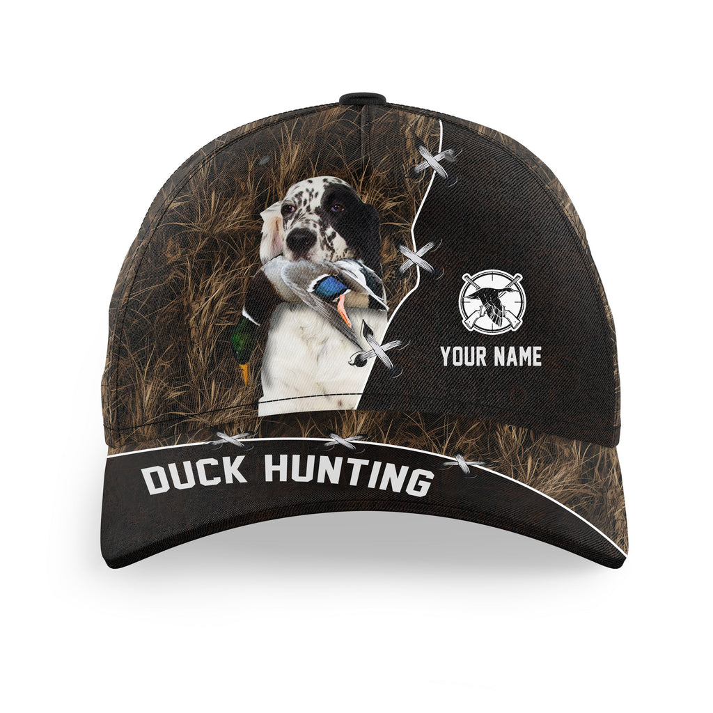 Duck Hunting Hat Waterfowl Camo with many Duck Hunting Dogs to choose from, Personalized Duck Hunting Hat