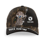 Duck Hunting Hat Waterfowl Camo with many Duck Hunting Dogs to choose from, Personalized Duck Hunting Hat