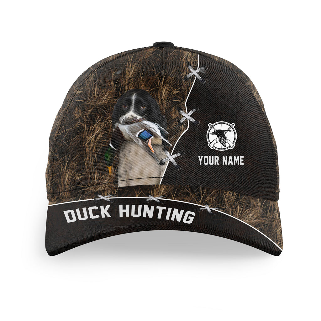 Duck Hunting Hat Waterfowl Camo with many Duck Hunting Dogs to choose from, Personalized Duck Hunting Hat