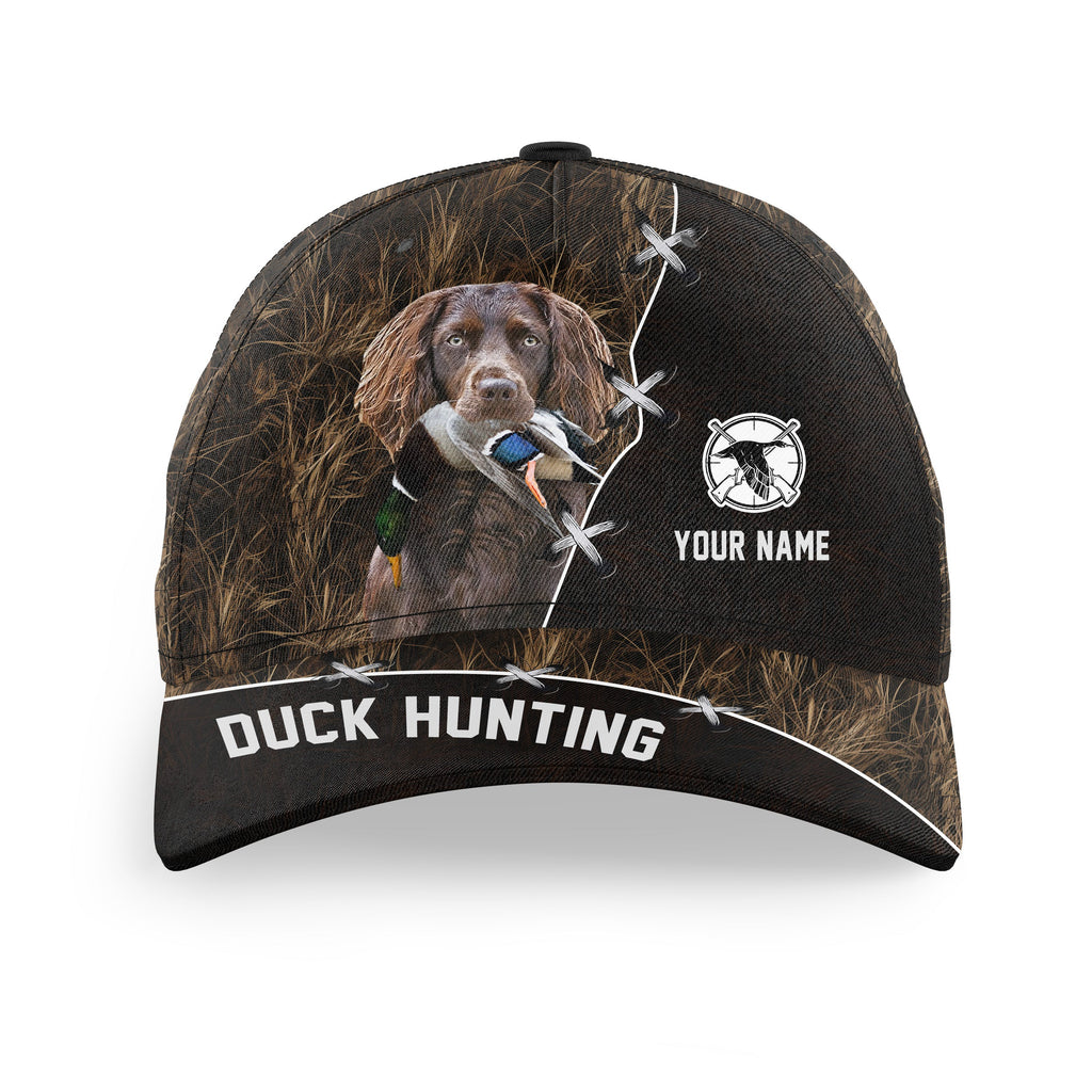 Duck Hunting Hat Waterfowl Camo with many Duck Hunting Dogs to choose from, Personalized Duck Hunting Hat