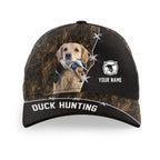 Duck Hunting Hat Waterfowl Camo with many Duck Hunting Dogs to choose from, Personalized Duck Hunting Hat