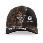 Duck Hunting Hat Waterfowl Camo with many Duck Hunting Dogs to choose from, Personalized Duck Hunting Hat