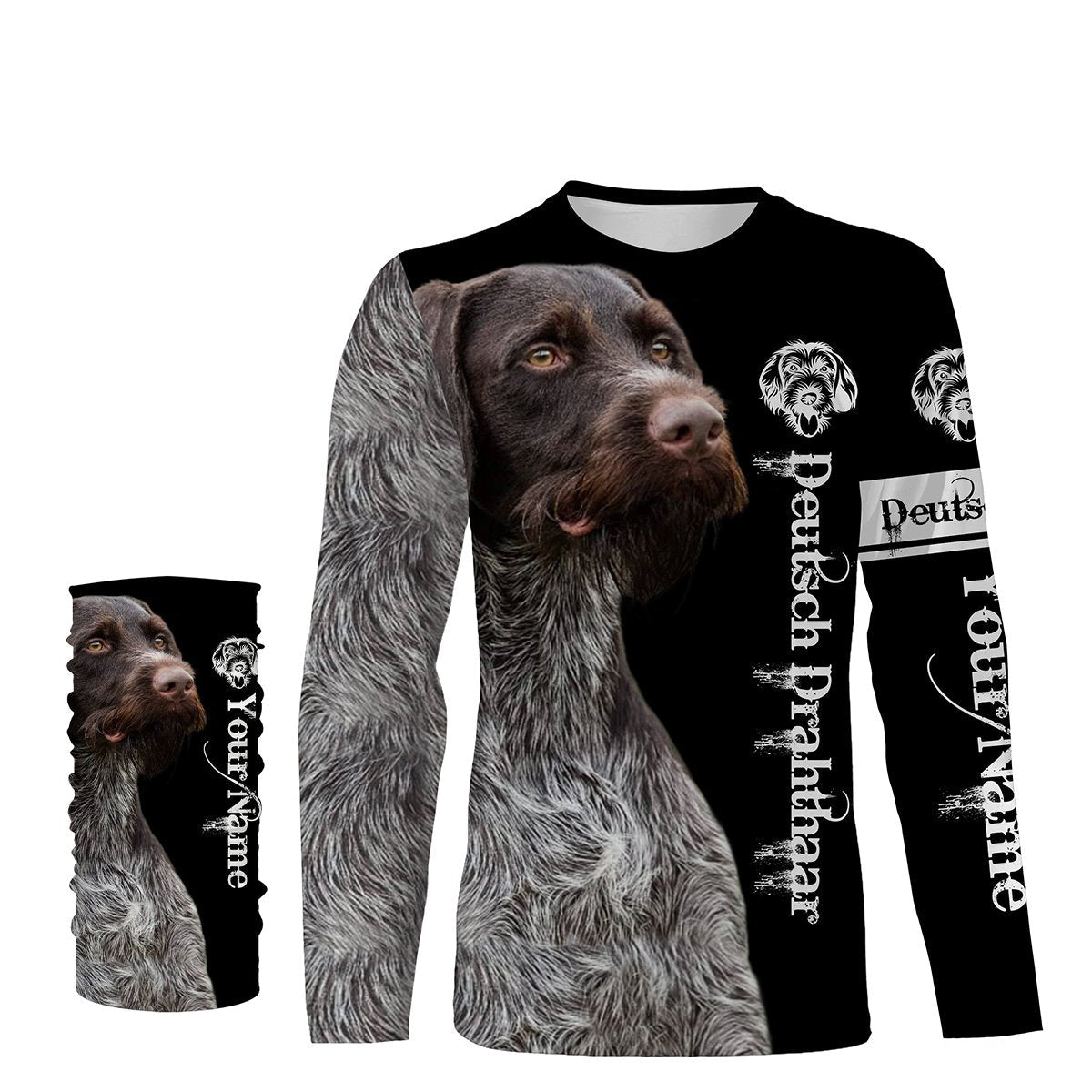 Deutsch Drahthaar Custom Name 3D All Over Printed Shirts, Hoodie, T-shirt Drahthaar Dog Gifts for Dog Lovers
