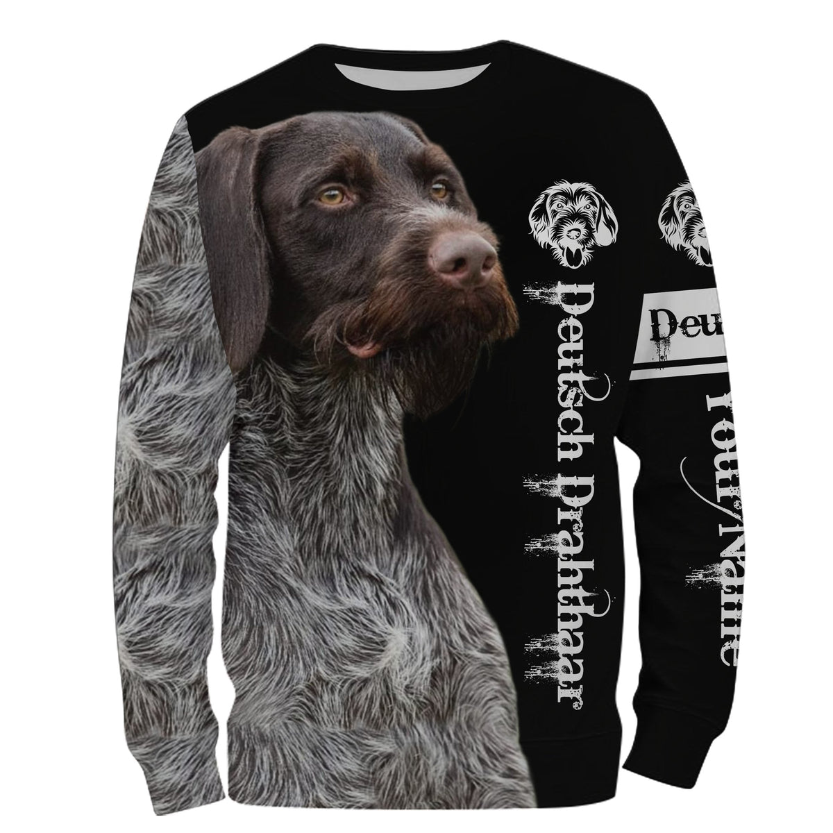 Deutsch Drahthaar Custom Name 3D All Over Printed Shirts, Hoodie, T-shirt Drahthaar Dog Gifts for Dog Lovers